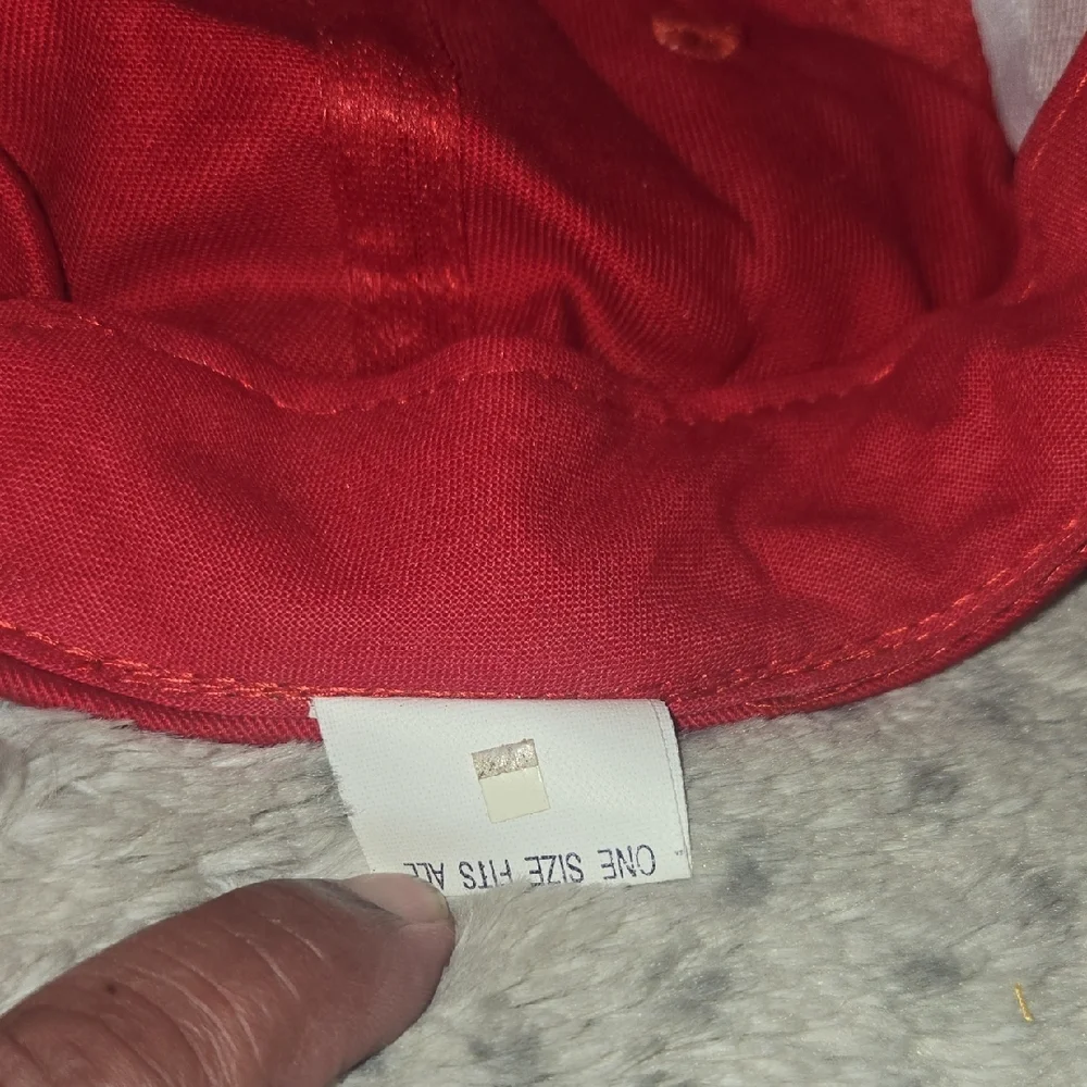 Red Men's Cap - Picture 8 of 9